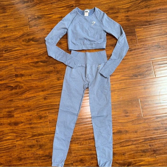 Gymshark Pants - Gymshark 2-Piece Set Adapt Ombre Seamless Long Sleeve Crop Top & Leggings Size S